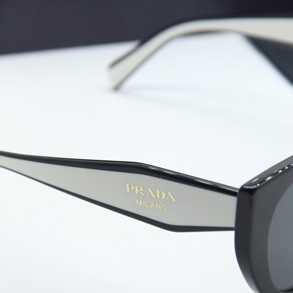 Prada PR14WS 09Q5S0 Cat Eye Sunglasses – Black Talc\\Grey main image 11